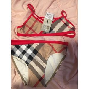 Toddler 2 piece Burberry bathing suit
